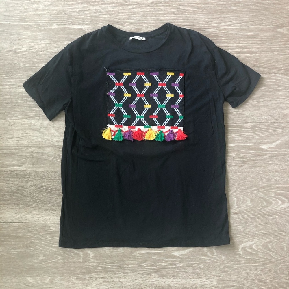 Zara Knitted Graphic Top